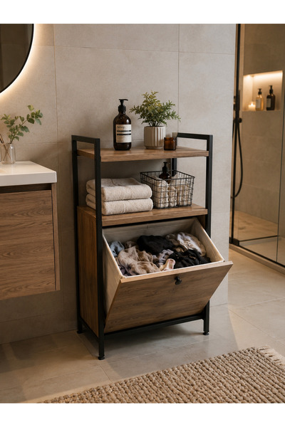 Lidya Luxury Concept Yıkanabilir Kumaş Kirli Çamaşır Sepeti Organizeri – Meta...