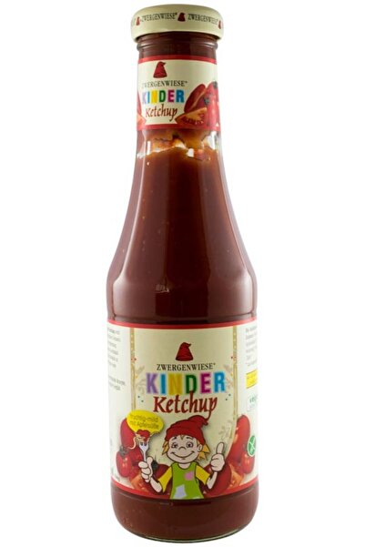 Zwergenwiese Ketchup organic pentru copii, din piure de roșii cu mere, 500ml