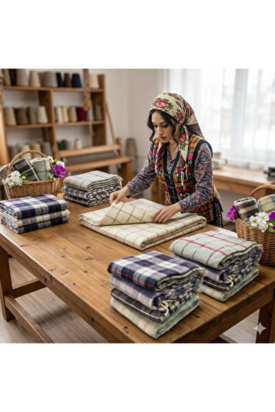 YÖRÜKKIZI Yörük kızları dokuma ÇİFT KİŞİLİK YÜN BATTANİYE %100 yün doğal el e...
