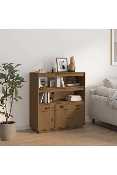 Concept Dulap înalt, maro miere, 100x40x108,5 cm, lemn masiv pin