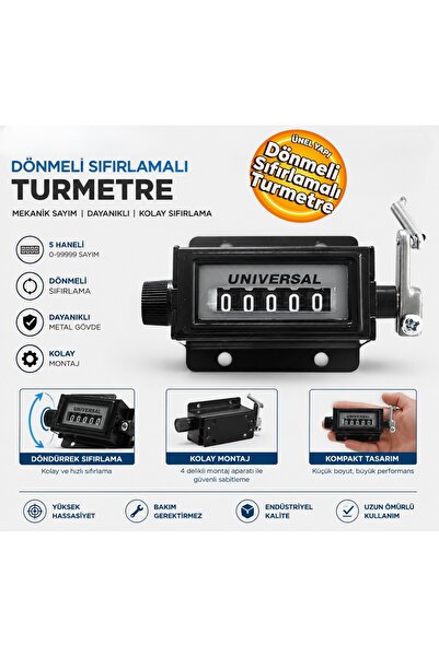Universal Sıfırlamalı Dönmeli Turmetre OU-41001