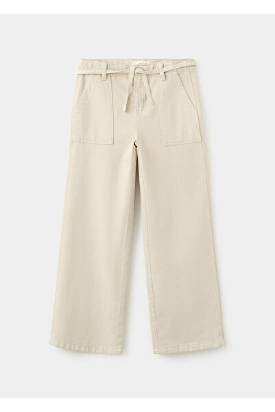 MANGO Kids Kemerli Wideleg jean