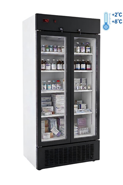 DuyguMed DT-900 Çift Kapılı Hastane ve Ecza Deposu Tipi +2°C / +8°C Medikal S...