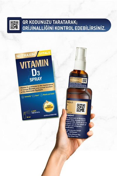 Nutraxin Vitamin D3 1.000 Iu Sprey 30 ml - D3 Vitamin