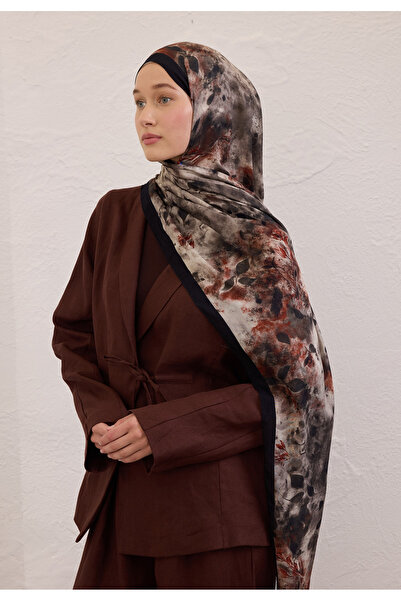 Freshscarfs Siyah Naomı Desen Rami Şal