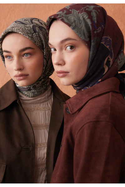 Freshscarfs Sıara šal od pamučnog i svilenog materijala, dimljen