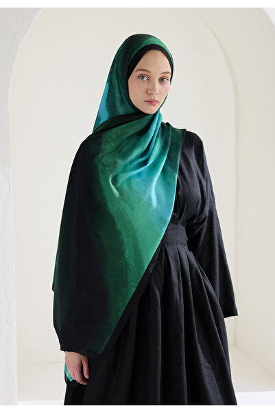 Freshscarfs Ombre Floş Viskon Şal Siyah