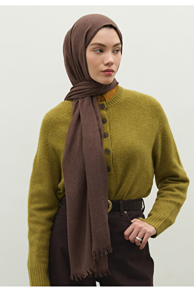 Freshscarfs Kakao Kaşmir Dokulu Şal