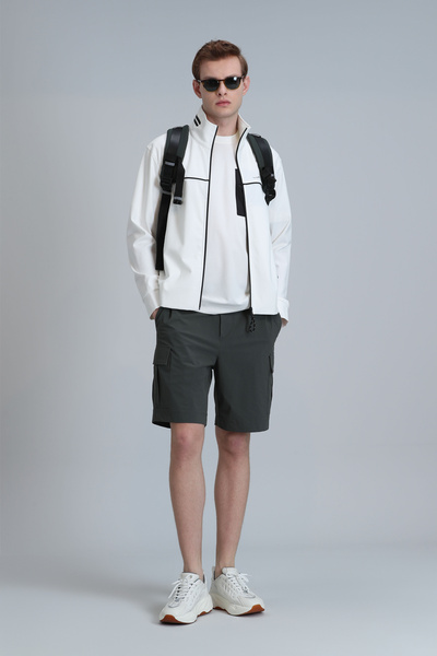 Lufian Tech Sports Мъжки чино шорти Slim Fit Зелени