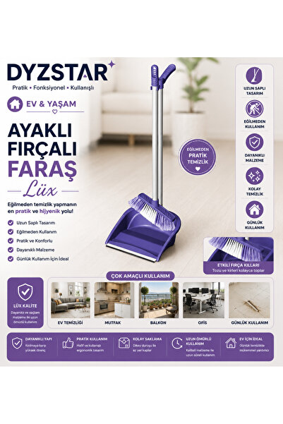 DYZSTAR طقم فرشاة تنظيف فاخرة بمقبض طويل، طقم تنظيف عملي