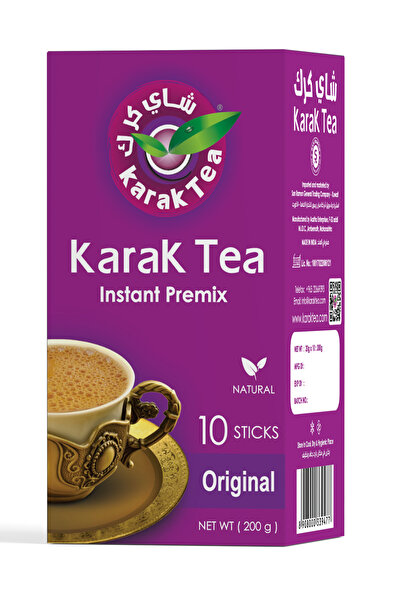 KARAK TEA مسحوق الشاي الإماراتي الأصلي الفوري الممتاز، 10 أكياس (200 جرام)