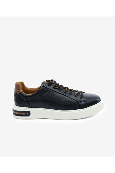 Greyder Erkek Siyah Hakiki Deri Sneaker Ayakkabı 6Y1SA14811