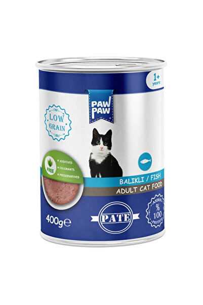 PawPaw Hrană umedă pisici adulte pate cu pește, 400 g, low grain, gust delici...