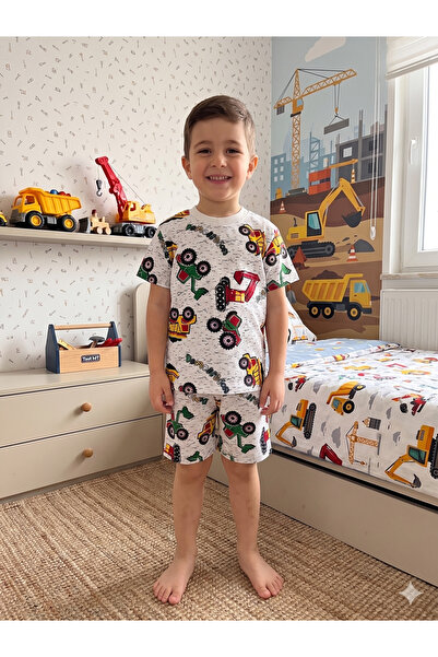 Fil Kids Σετ πιτζάμες για αγόρια με κοντομάνικο σορτς, από λεπτό καλοκαιρινό ...