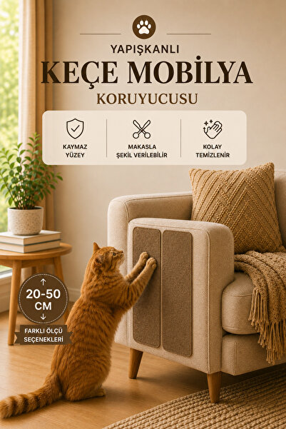 Arnee Keçe Kedi Koltuk Kanepe Tırmalama Mobilya Koruyucu – Yapışkanlı Mobilya...