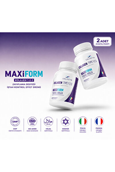 Colastin MaxiForm Kolajen 1-2-3 Zayıflama Desteği İştah Kontrol Diyet Ürünü X...