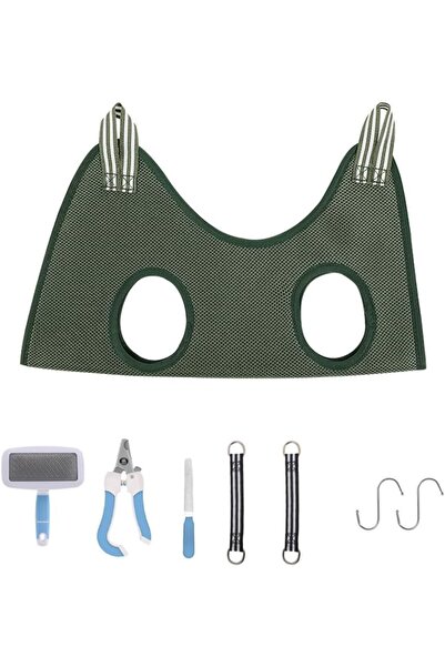 Arabest 8-Piece Pet Grooming Hammock Harness,Adjustable Anti-Bite,Anti-Scratc...