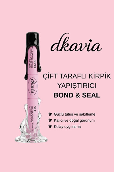 DKAVIA Takma Kirpik Yapıştırıcı ve Sabitleyici, Çift Taraflı Bond & Seal - Pr...