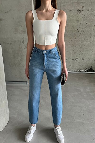 XRAY JEANS Γυναικείο ψηλόμεσο φαρδύ τζιν παντελόνι ανοιχτό μπλε