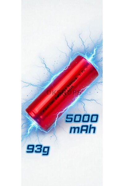 Sezy Original INR 26650 5000mAh Şarj Edilebilir Pil 3.7 V