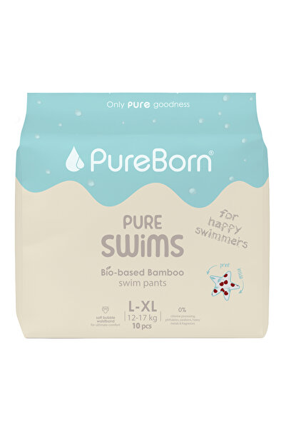 PUREBORN بنطلون سباحة مقاس كبير/XL - 12-17 كجم 10 قطع