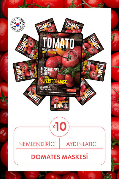 Dermal Shine and Moisture Tomato Mask 25 Gr 10 Pieces