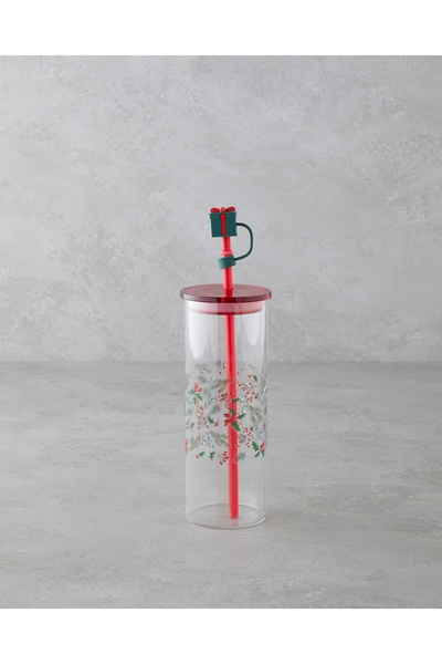 English Home Kokina Borosilikat Pipetli Bardak 460 ml Kırmızı