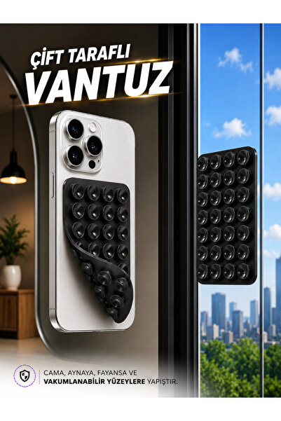 Case collection Slikon Çift Taraflı Vantuz Telefon Tutucu Vakum,Cama Yapışan ...