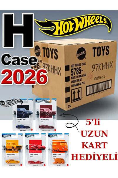 HOT WHEELS 2026 H Case 72'li Açılmamış Tek Bant Kapalı Koli Set-5 (5'li Uzun ...