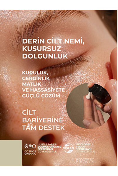 RHANEVA Bariyer Destekleyici Yoğun Nemlendirici Yüz Kremi, Organik ve Vegan Sertifikalı, 50 ml