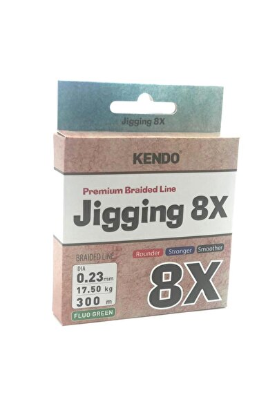 Kendo Jigging 8X Flash 300 mt Örgü İp Misina (FLUO GREEN)