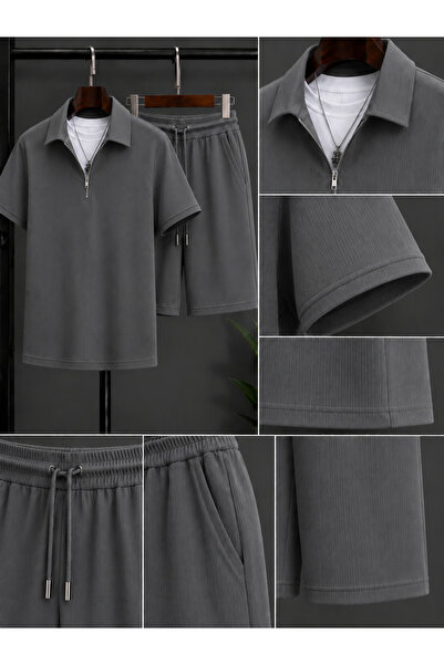 BRLKN Set de pantaloni scurți otomani cu jumătate de fermoar