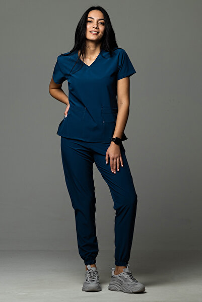 tag Costum medical PREMIUM EVA pentru femei, bleumarin