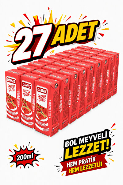 Dimes Karpuz Çilek Içeceği Leaf 0.2 L*27 Adet