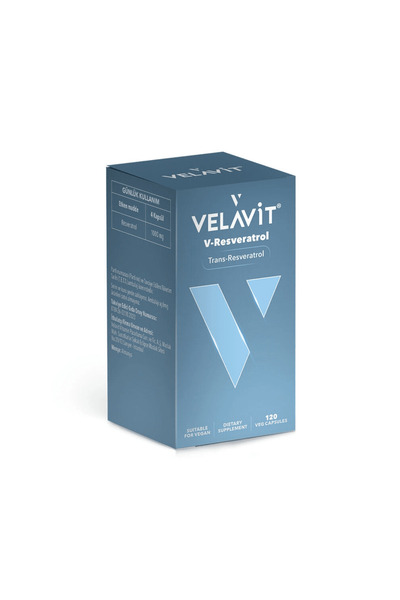Velavit في-ريسفيراترول - لزيادة عمر الأعضاء - 120 كبسولة