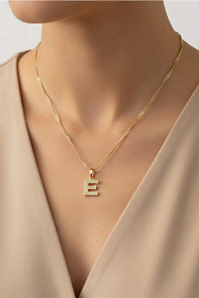 XUPING JEWELRY Style Pearl/Xuping Jewelry E Stone Letter Necklace