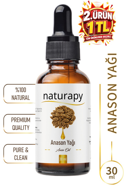 NATURAPY زيت اليانسون (زيت الشمر) زيت ثابت معصور على البارد 30 مل زجاجة زجاجي...