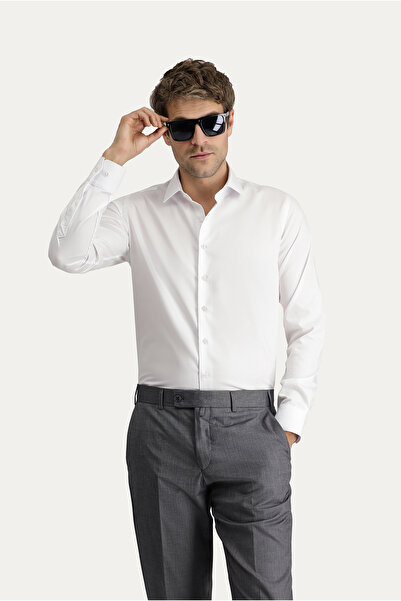 Kiğılı Μακρυμάνικο Slim Fit Slim Fit Non Iron Classic βαμβακερό πουκάμισο