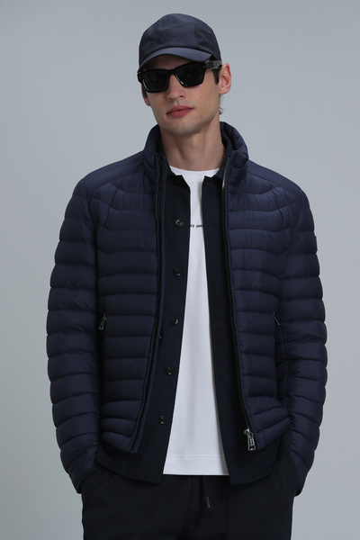 Lufian Pánský kabát Andy Goose Feather Navy Blue