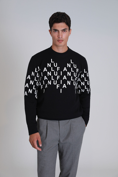 Lufian Rose Erkek Sweatshirt Siyah