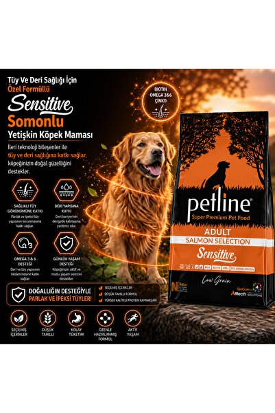 Petline Tüy Ve Deri Sağlığı Için Özel Formüllü- Somonlu Yetişkin Köpek Maması...