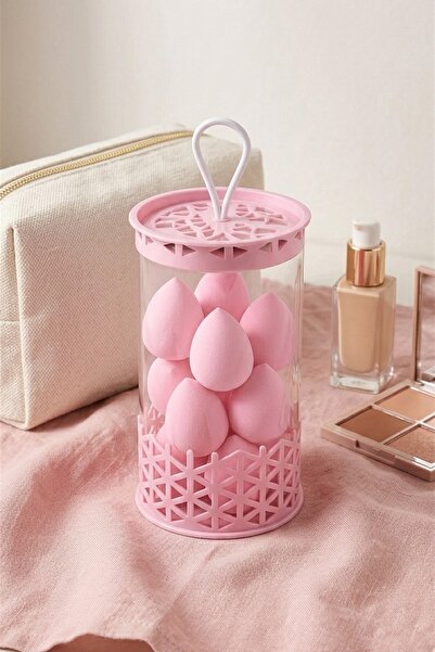 MAKRİ HOME Mini Boy 8'li Pembe Makyaj Süngeri Seti- 2 cm x 3 cm Makyaj Uygula...