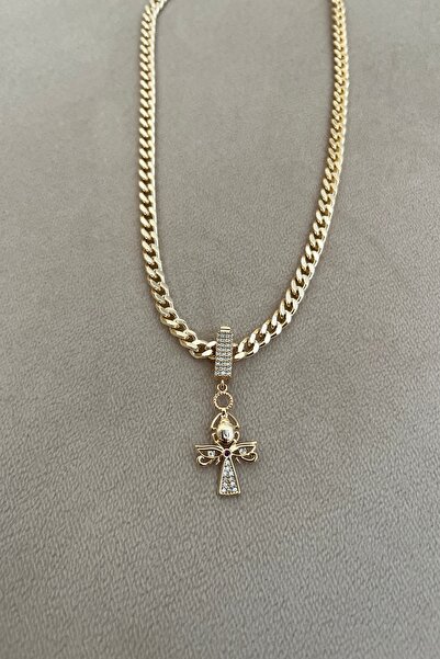 Asteria Jewelry Çağla Şikel Ema Model Ankh Charm Zirkon Taşlı Charm Kolye 55 ...