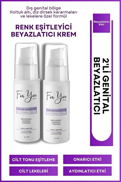 For You Gold Genital Bölge Kararma Karşıtı(KOLTUK ALTI,DİZ,DİRSEK VE DIŞ GENİTAL) Beyazlatıcı Krem - 2 Adet