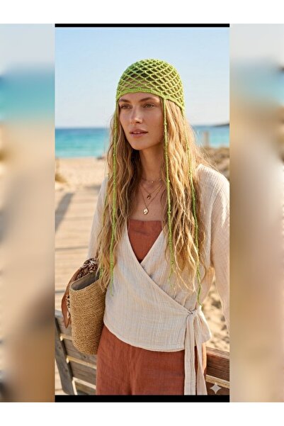 meryemin butiği Hand-Knitted Beaded Hat