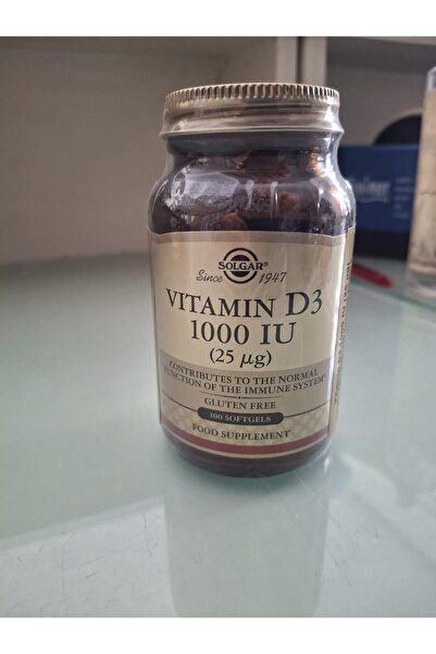 Solgar Vitamin D3 1000 Iu 25 Mcg 100 Yumuşak Kapsül