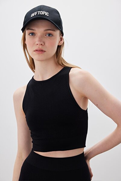 Manuka Seamlees Crop Top Μαύρο