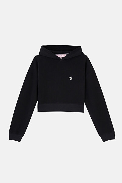 Reflect Studio Panda SuperSoft Crop Hoodie - Μαύρο