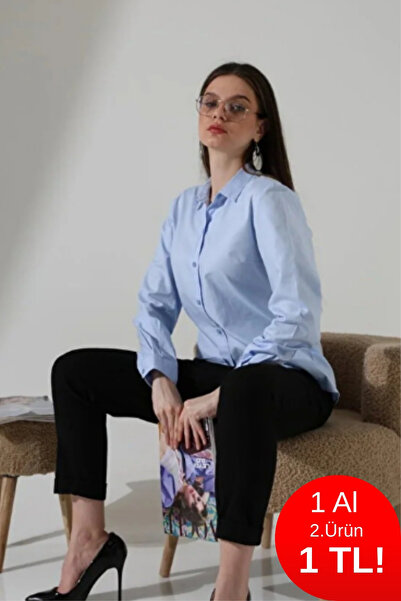 Corradeo Giyim Ženska košulja sa dugim rukavima od damask tkanine, klasična kroj