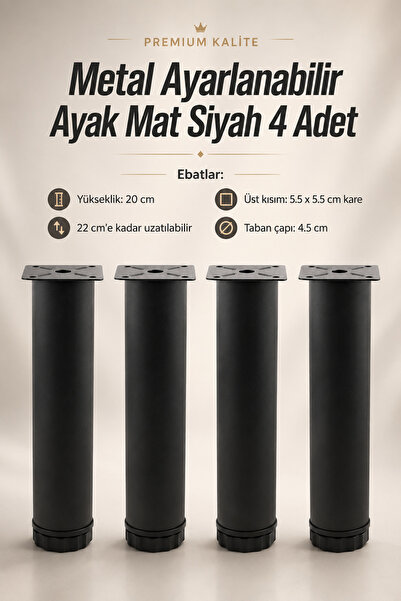 NZB Mobilya Kanepe Baza Koltuk Metal Yükseltici Destek Ayağı Ayarlanabilir Si...